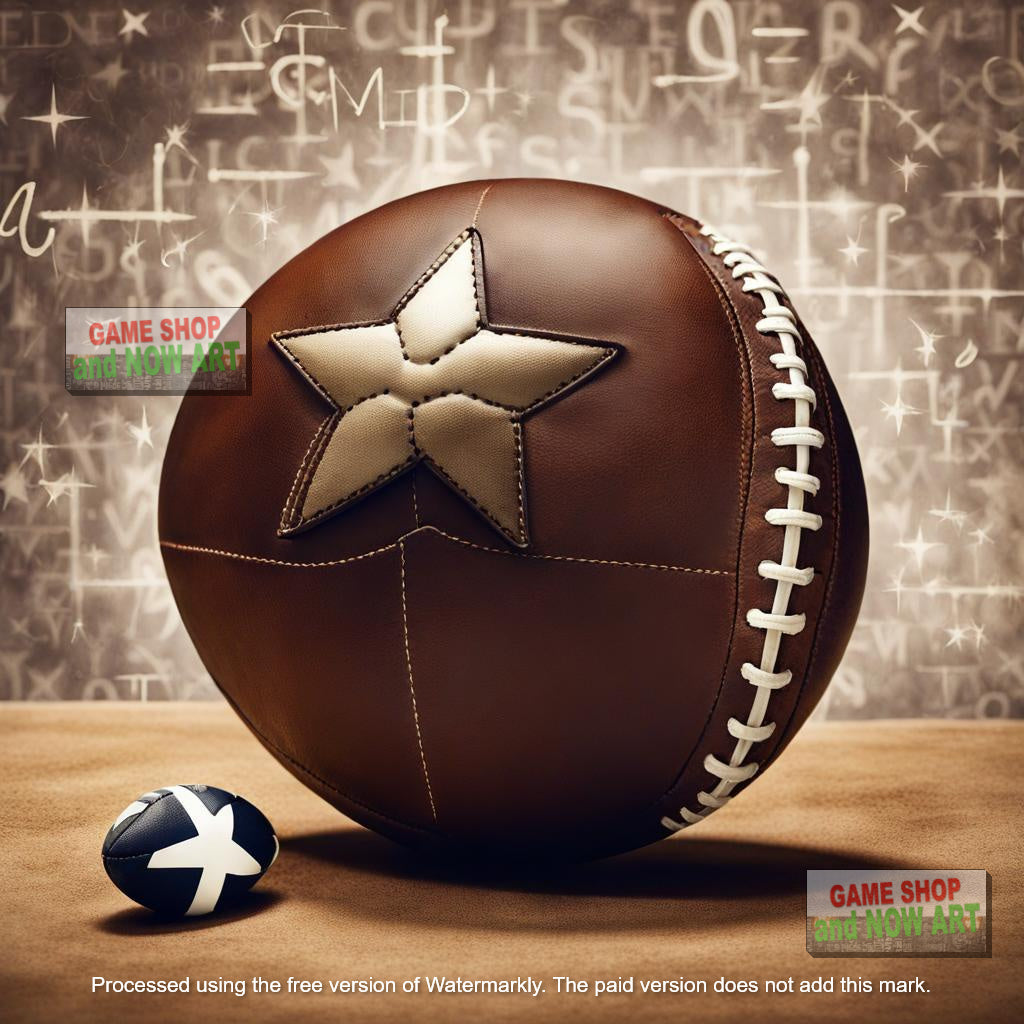 Brown Round Ball with White Star_1