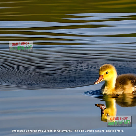 Duck on water with reflection_1