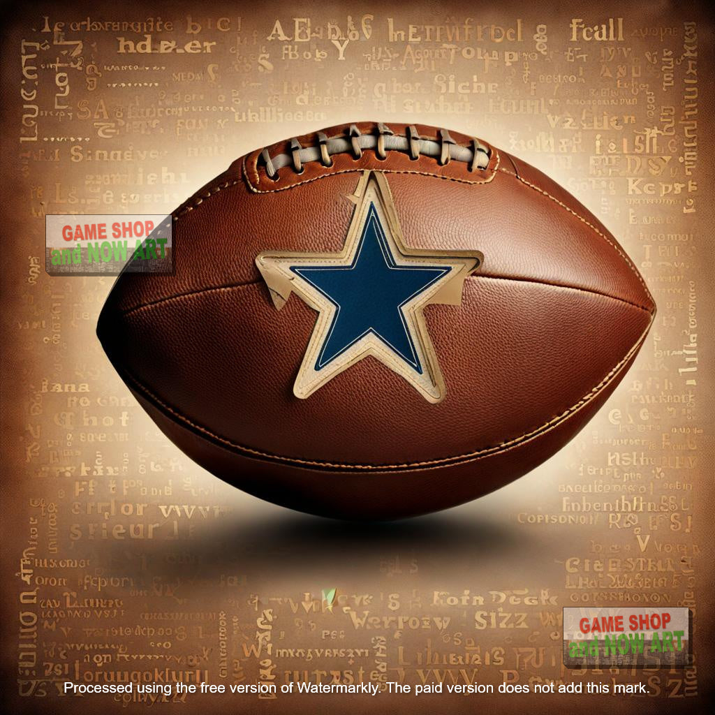 Football with Blue Star_1