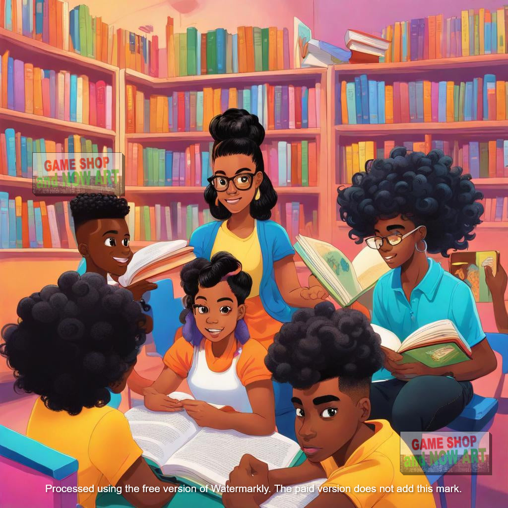 Cartoon Youngsters In Class Illustr_7