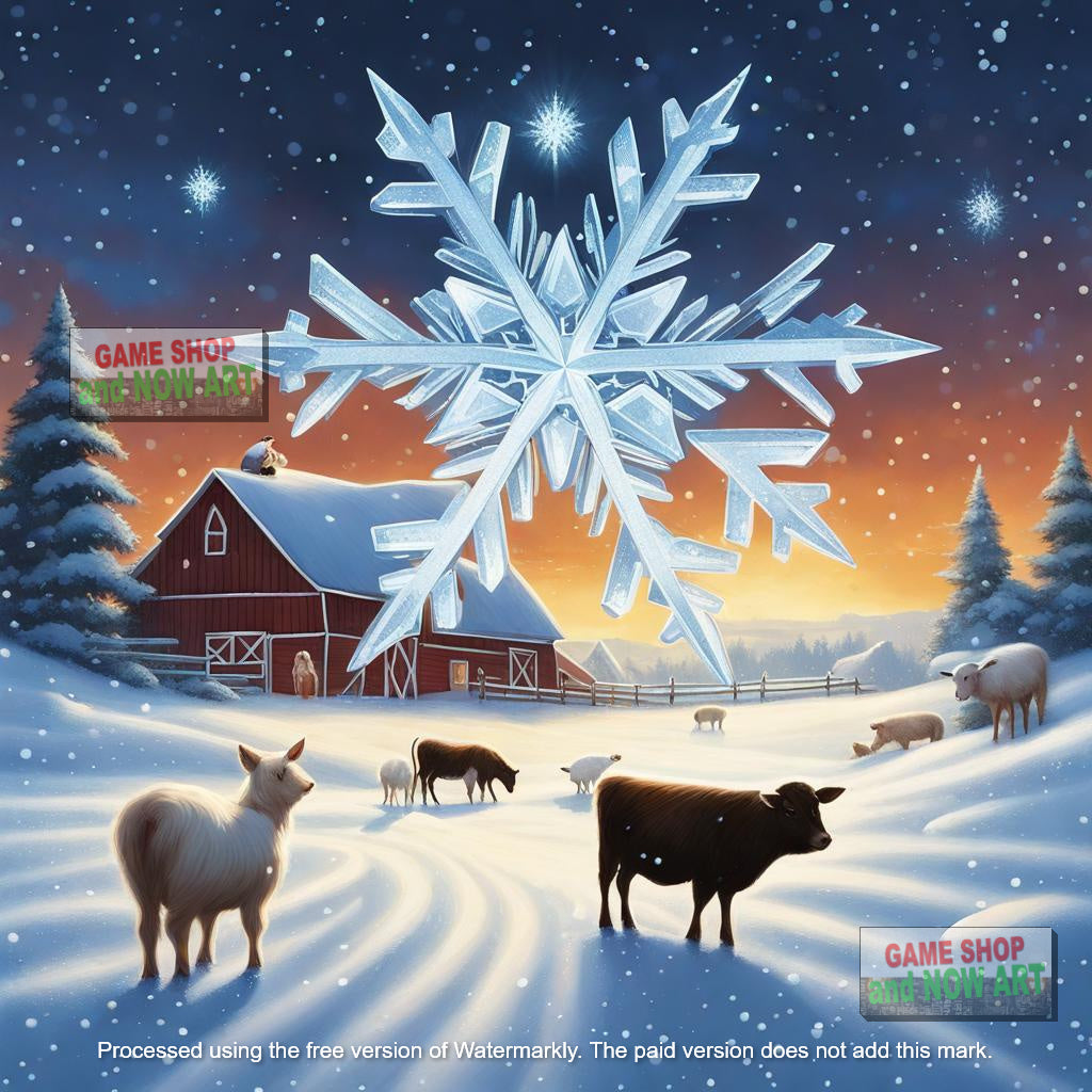 Snowflake and Barn Animals_1