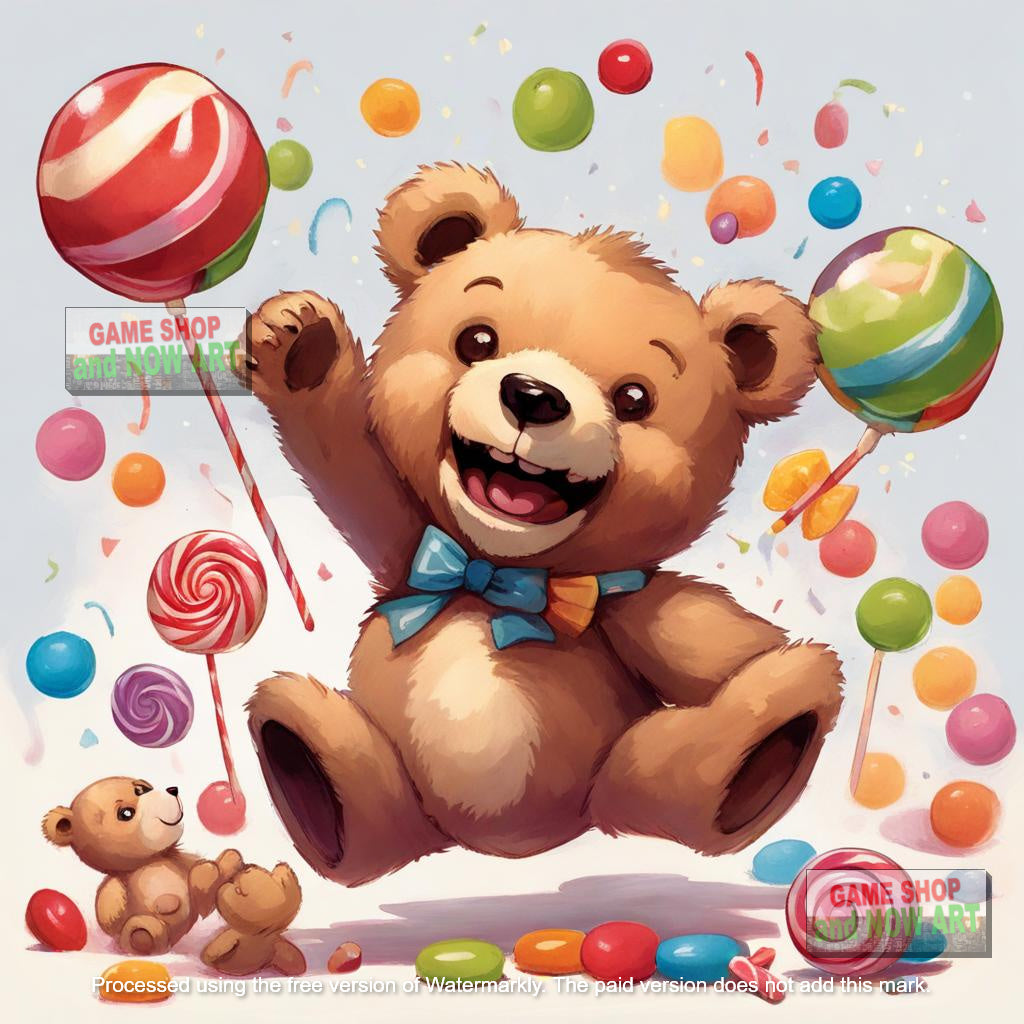 Teddy Bear & Lollipops Illustr_1