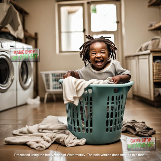 Youngster Laundry Room Playtime image 1